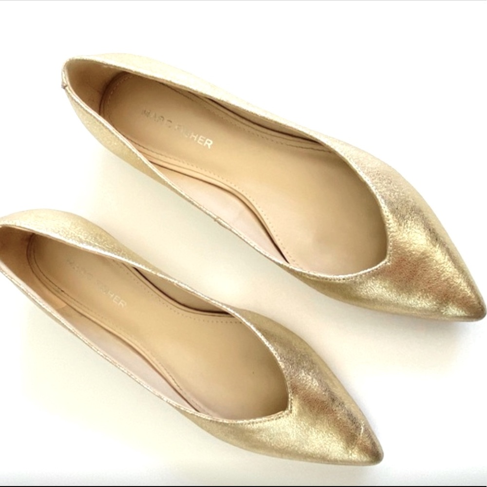 Marc Fisher Gold Flats